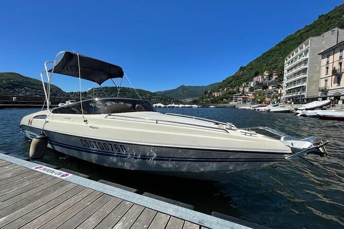 1 Hour Private and Guided Cruise to Lake Como Mostes motorboat - Punta Pizzo and the former Versace property