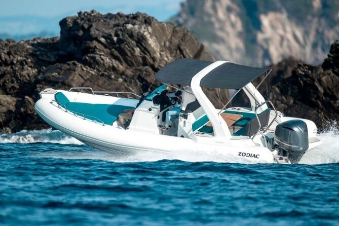 8h rental of Zodiac Medline 7.5 boat in Ibiza - Leaving San Antonio for Ibiza’s southwest coves