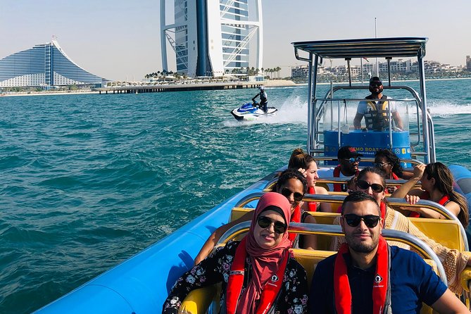 90-Min Speed Boat: Burj Al Arab, Atlantis, Ain Dubai & Ice Cream! - Leaving Jumeirah 3 for Burj Al Arab