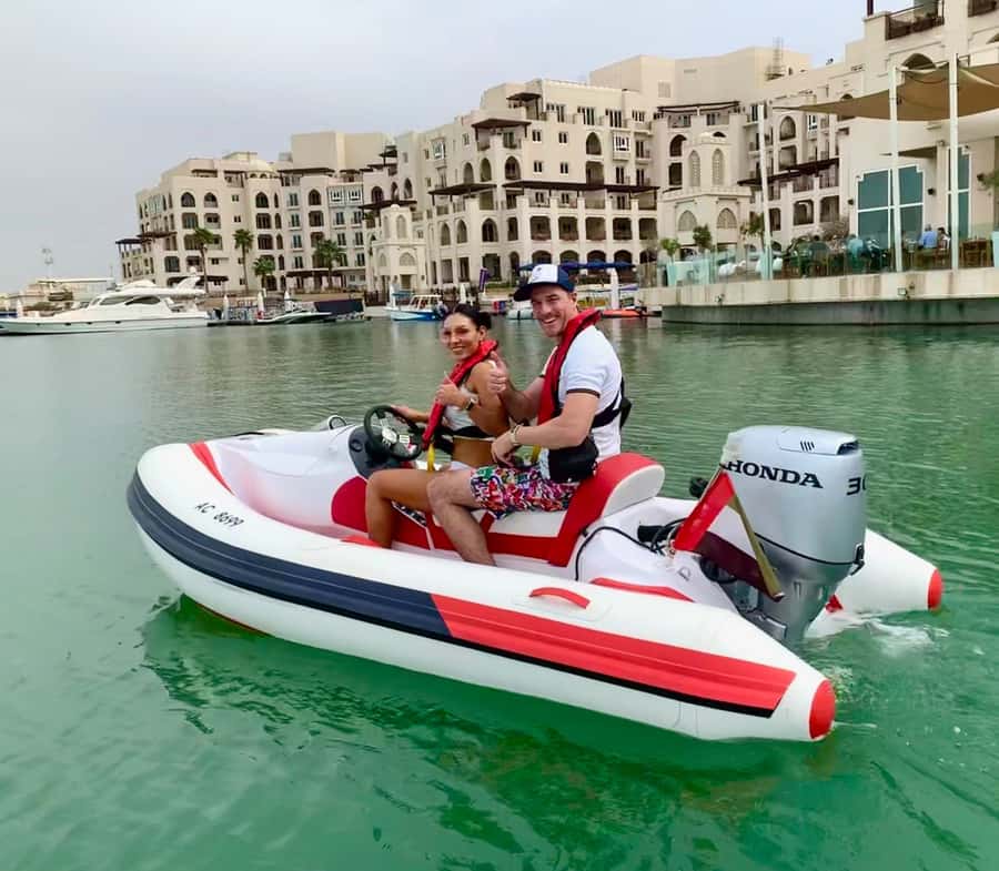 Abu Dhabi: Yas Island Self-Driving Guided Speedboat Tour - Heritage Island adds a traditional UAE touch