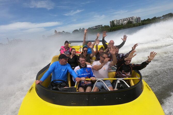 Adrenaline Jet Boat Rides in Pioneer River Mackay - 360-degree spins, power slides, and spray