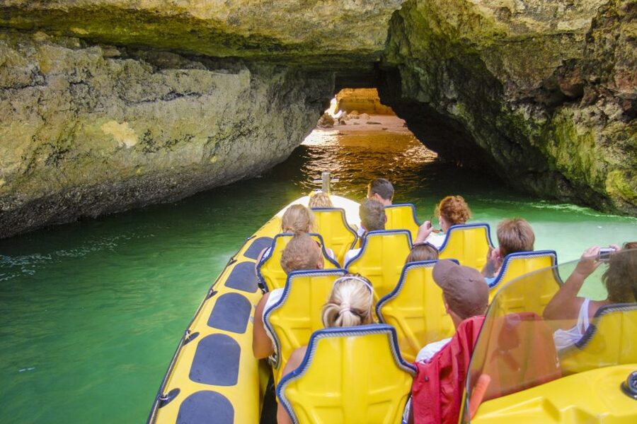 Albufeira: Benagil Caves & Dolphin Watching Speed Boat Tour - The Algarve coast between Albufeira and Benagil