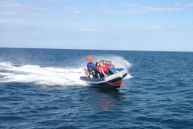 Barcelona Speedboat Coastline Tour - Racing out from Marina Port Vell
