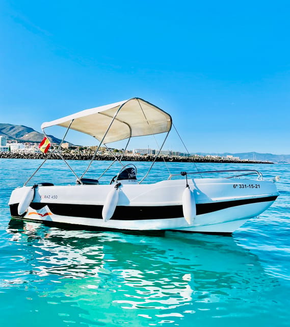 Benalmadena: 6-Seater Speedboat license-free Boat Rental - What you are actually renting in Benalmádena