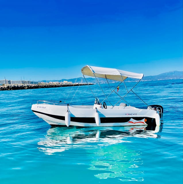 Benalmadena: 6-Seater Speedboat license-free Boat Rental - How the handover works