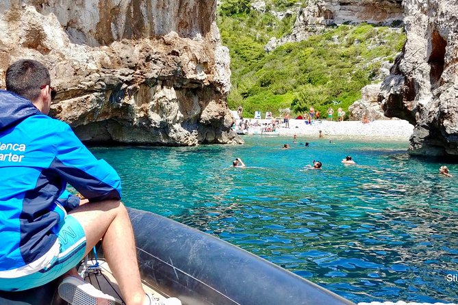 Blue cave, Mamma Mia and Hvar, 5 islands speedboat tour - Stiniva Cove requires a swim