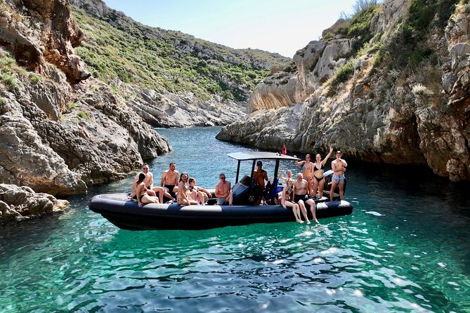 Blue Gem Cave and Grama Bay Speedboat Tour from Vlore - Dafina Bay brings an hour of quiet
