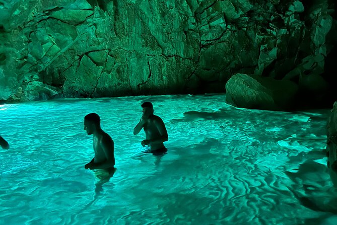 Blue Gem Cave and Grama Bay Speedboat Tour from Vlore - A short cove stop for a quick swim