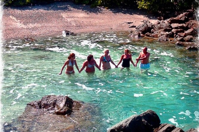 Caribbean Blue Charters - Full Day Boat Charter - 35' Marlin Power Boat - Beaches, quiet coves, and places reached only by water
