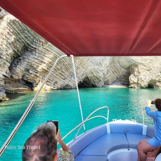 Corfu Paleokastritsa:Sea Caves and Stelari beach (speedboat) - Iliodoros Cave before the beach