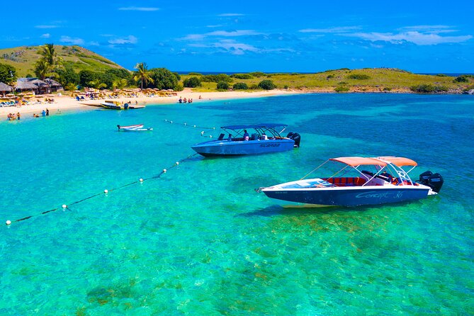 Discovery Powerboat Tour ,Snorkeling with Turtles & BBQ Lunch - Pinel Island brings warm, shallow water