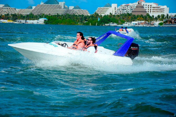 Drive an Speedboat + Mayan Ritual + Food Tasting and More! - A speedboat ride with a Mayan side