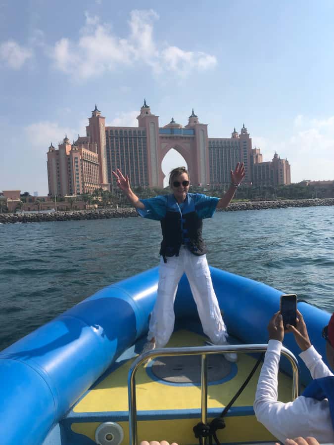 Dubai: Guided Speedboat Tour with City Sights & Ice Cream. - Ain Dubai and the return toward the skyline