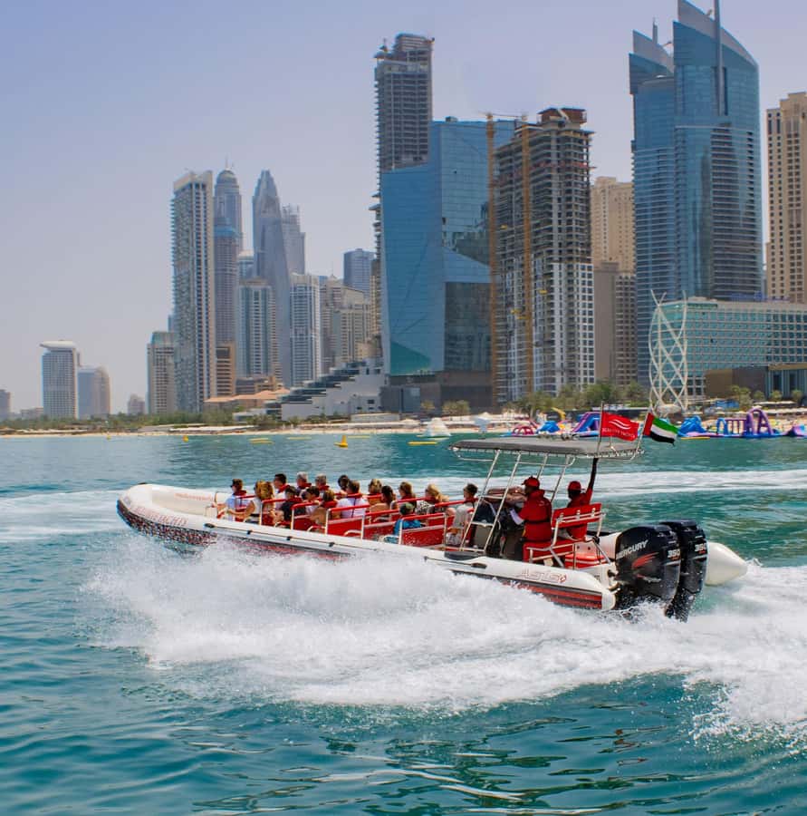 Dubai: Marina, Atlantis, Palm & Burj Al Arab Speedboat Tour - Atlantis and the Palm’s famous hotel views