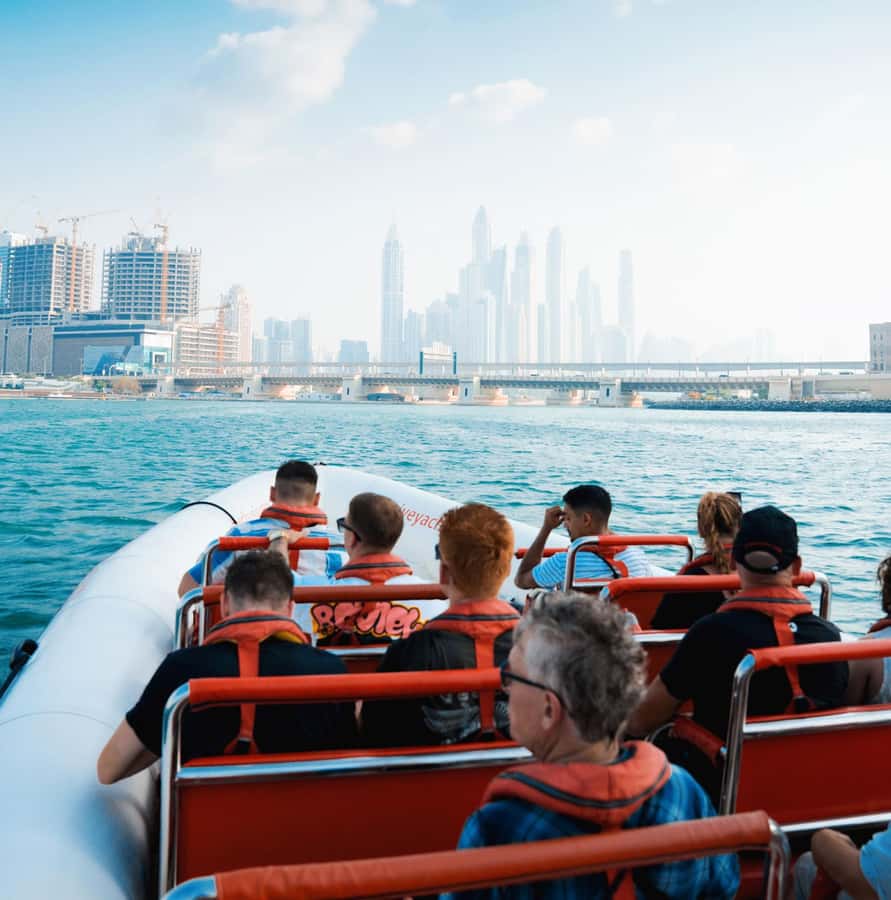Dubai: Marina, Atlantis, Palm & Burj Al Arab Speedboat Tour - Burj Al Arab and the best photo stop
