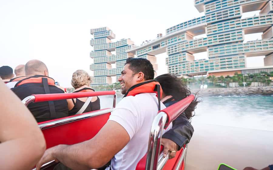 Dubai: Sightseeing Speedboat Tour with Live Tour Guide - Burj Al Arab from the sea