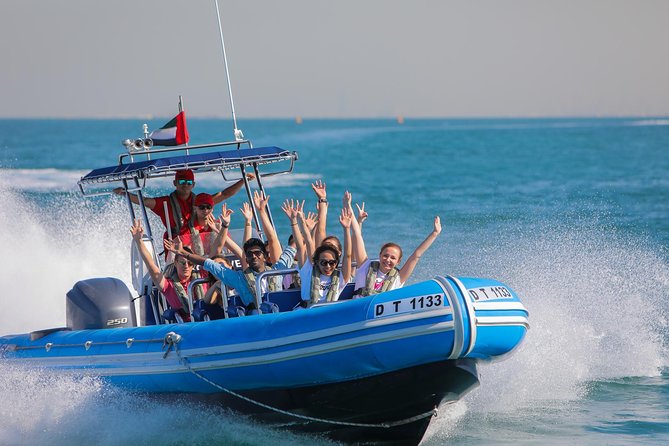Dubai Speedboat Tour, Marina, Atlantis, Palm & Burj Al Arab - Racing around Palm Jumeirah