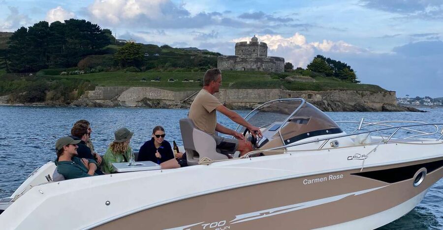 Falmouth Bay, Cornwall: Private Skippered Speed Boat Trip - Falmouth Bay, ships, and the two castles