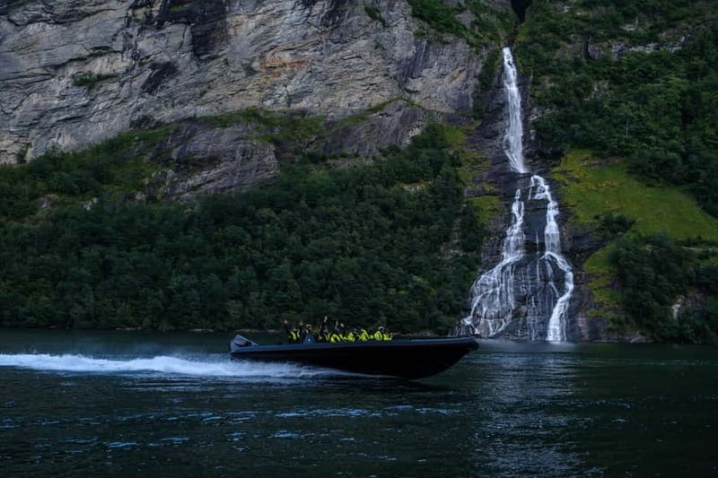 From Hellesylt: Experience Fjordsafari Geirangerfjord on RIB - Meeting at Hellesylt Camping