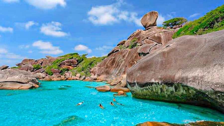 From Khao Lak & Phuket: Trip to Similan Islands by Speedboat - Ko Bangu, clear water, and the first snorkeling session