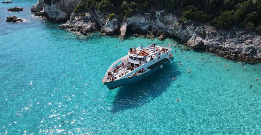 From Lefkimmi: Paxos, Antipaxos & Blue Caves Speedboat Tour - Entering the Blue Caves of Paxos