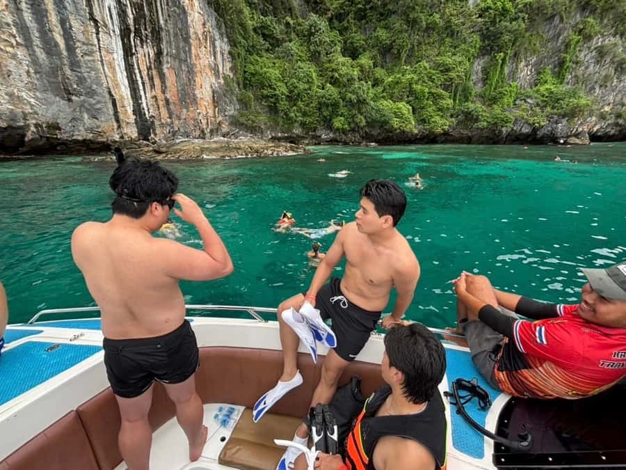 From Phi Phi : One Day Trip by speedboat with Lunch - Monkey Beach and the first swim