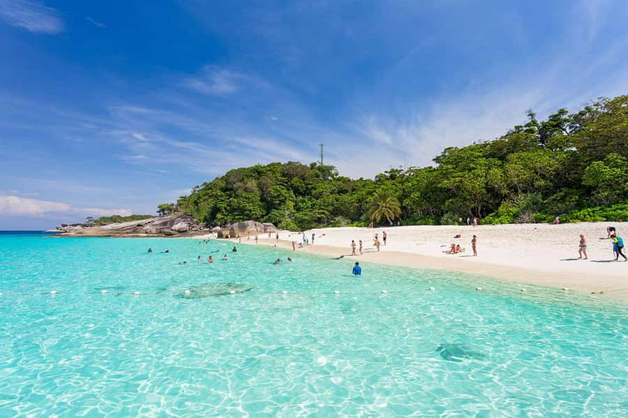 From Phuket: Similan Islands Snorkeling Trip by Speedboat - Koh Miang, Island No. 4, brings the first beach time