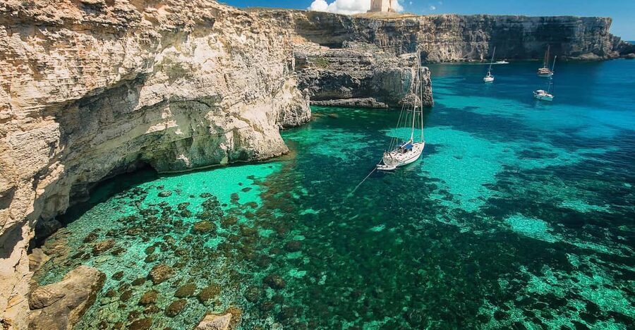From St. Julian's: Comino and Blue Lagoon Trip by Powerboat - The quick run from St. Julian’s to Comino