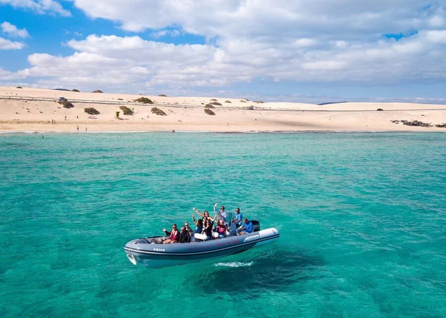 Fuerteventura: Lobos Island Round-Trip Speedboat Ticket - At the Port of Corralejo