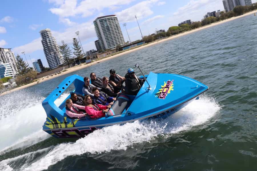 Gold Coast: Jet Boat Thrill Ride - South Stradbroke Island and the marine park setting