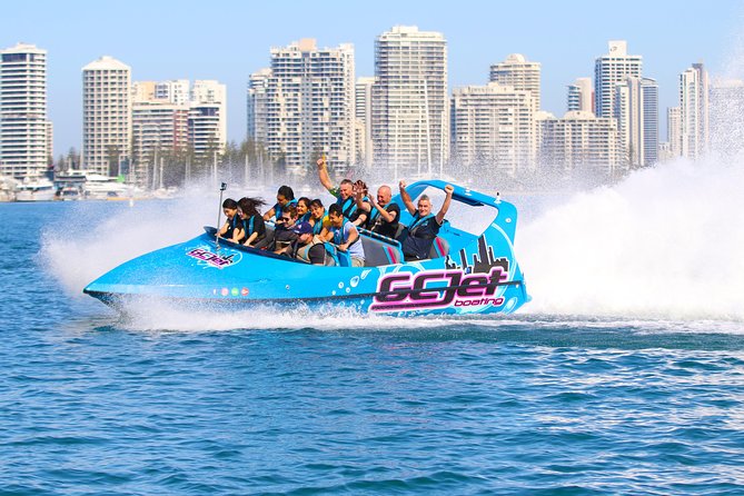 Gold Coast V8 Jet Boat Rapid Ride - A Short, Sharp Ride Across the Gold Coast Broadwater