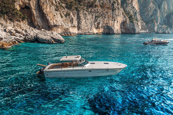 Half day around Capri by Itama 38 speedboat - White Grotto and Villa Malaparte