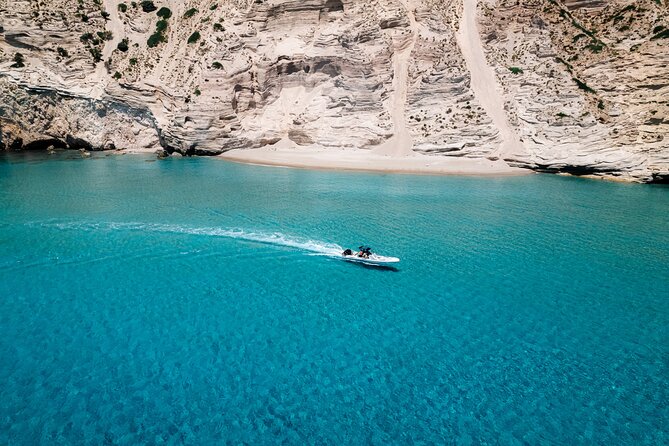 Half-Day Small-Group Motorboat Rib Cruise to Kleftiko - Gerakas Beach, your first swim stop