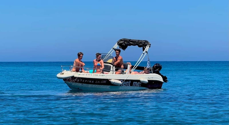 Hersonissos: Private Motorboat Rental - No License Required - Key points at a glance