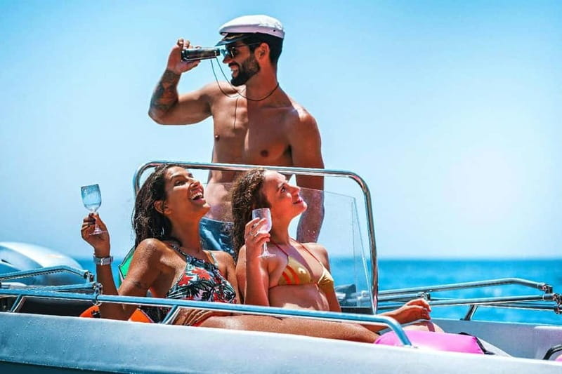 Hersonissos: Private Motorboat Rental - No License Required - The route toward Saint George Bay and the cave