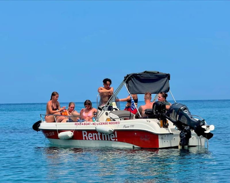 Hersonissos: Private Motorboat Rental - No License Required - Price, fuel and what you get