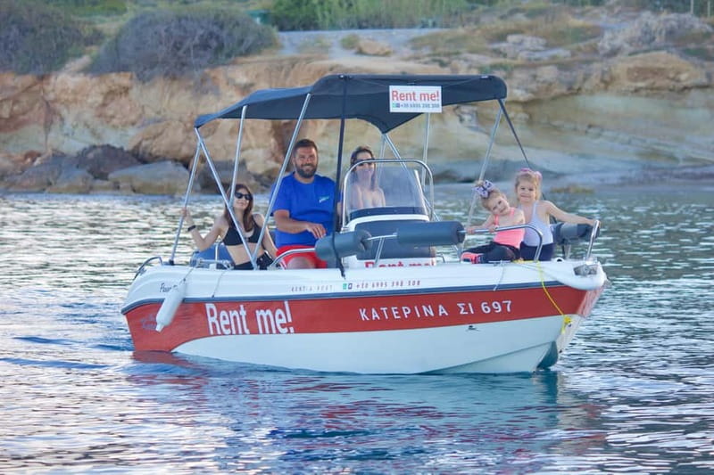 Hersonissos: Private Motorboat Rental - No License Required - A simple boat for first-time captains