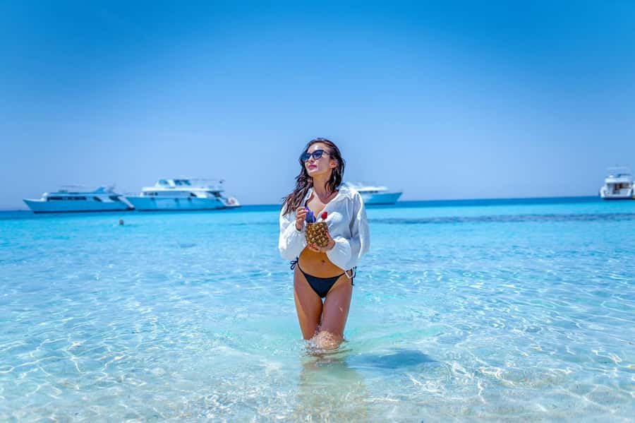 Hurghada: Giftun Island Orange Bay Speedboat Cruise & Lunch - Orange Bay gives you island time, not solitude