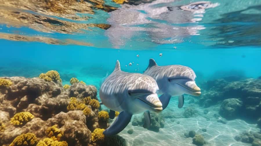 Hurghada: Speedboat Dolphin Watching & Snorkeling with Lunch - Two reef stops with time to look around