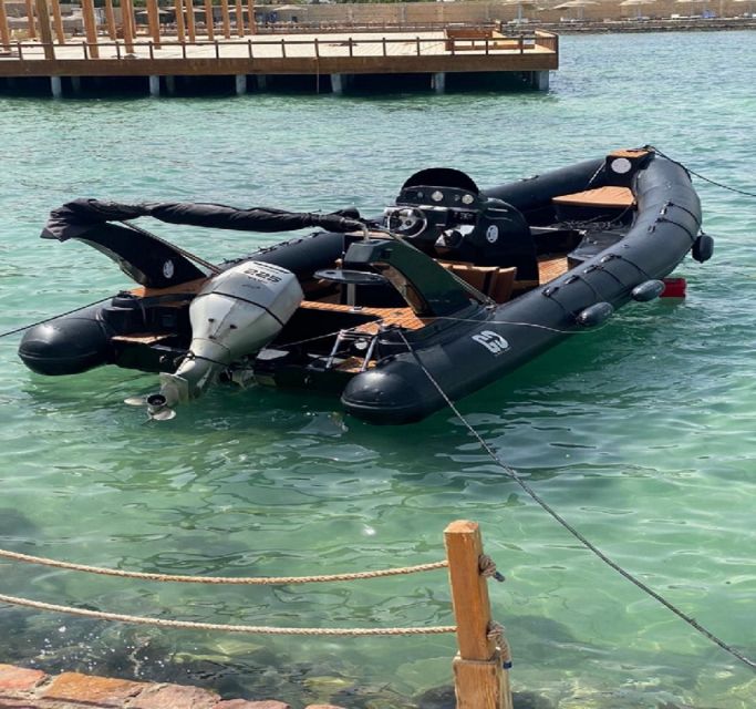 Hurghada: Speedboat Dolphin Watching & Snorkeling with Lunch - Parasailing from above the water