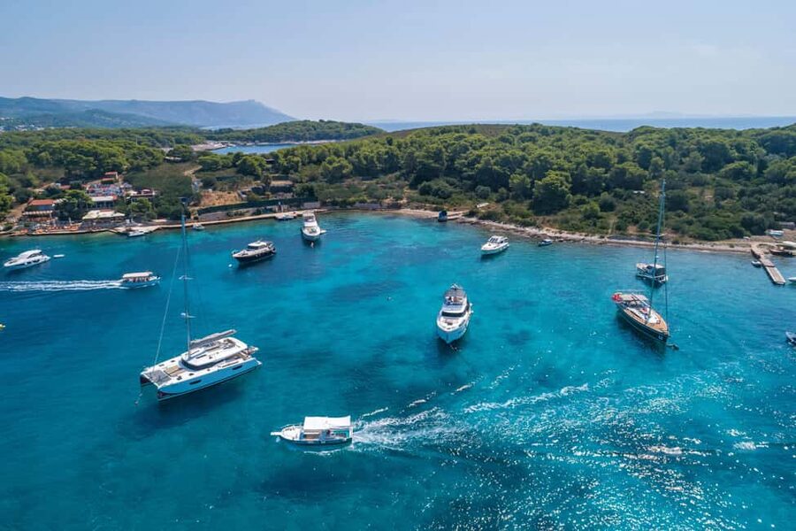 Hvar: Sunset and Pakleni Islands with a Speed Boat - Jerolim and the Carpe Diem view