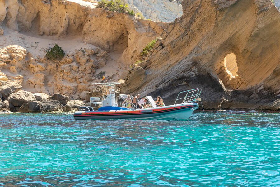 Ibiza: SpeedBoat trip to Atlantis & Es Vedra Snorkel+Paddle - The return route and the second swim at Cala Comte