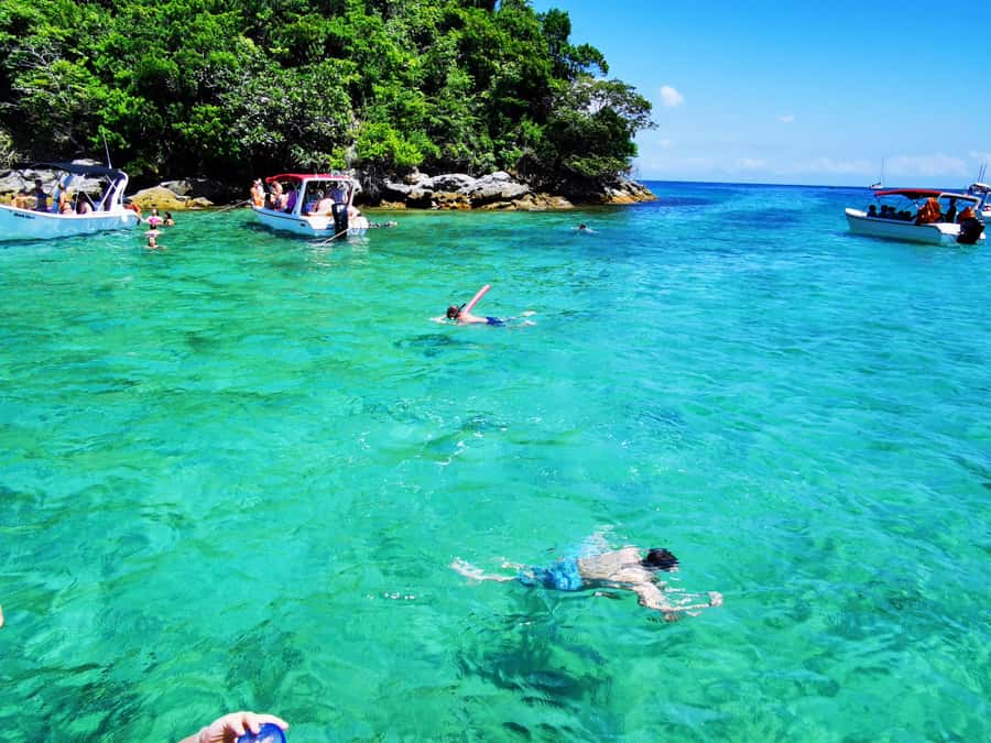 Ilha Grande: 6-Hour Speedboat Tour to Blue and Green Lagoons - Blue Lagoon: clear water and fish near the boat