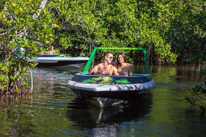 Jungle Tour adventure Cancun Speed Boat Through Mangrove - The Nichupté Bridge and pirate galleons