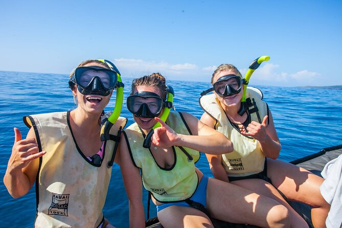 Kauai's Ultimate South Island Zodiac Boat Snorkel Adventure - First snorkel stop: turtles and calm water
