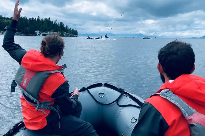 Ketchikan Zodiac Boat Adventure - Taking the wheel near Ketchikan