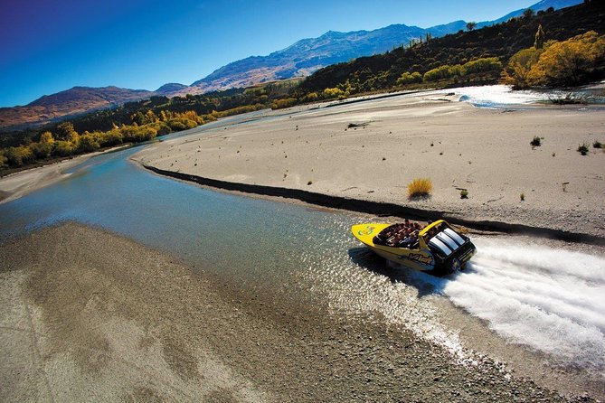 KJet Queenstown Jet Boat Ride on the Kawarau and Shotover Rivers - Lake Wakatipu and the first mountain views