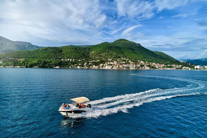 Kotor: Blue Cave and Our Lady of the Rock Speedboat Tour - Mamula Island from the water