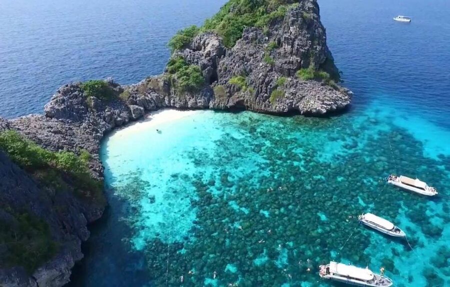Krabi: Koh Rok & Koh Haa Hidden Snorkeling Tour by Speedboat - Koh Rok Nok reef gives you the first water stop