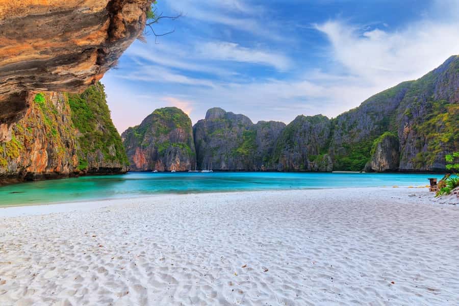 Krabi: Phi Phi & 4 Islands Sunset Tour by Speedboat - Viking Cave is a quick look from the boat